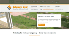 Desktop Screenshot of lehrmann-metallbau.de